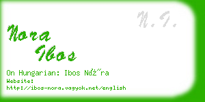 nora ibos business card